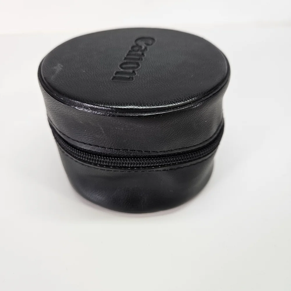 Canon Black Soft Zipper Close Camera Lens Case Storage 2.5